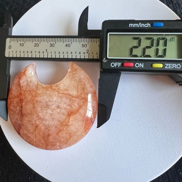 Fire Quartz Crystal‎ Crescent Moon (2) - Picture 9 of 11